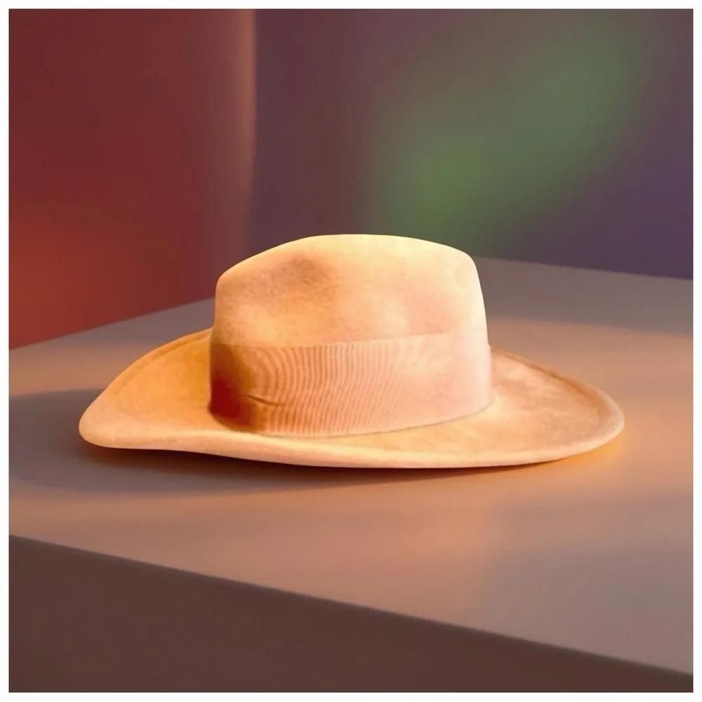 Betmar Women’s Wide-Brim Wool Fedora – Beige – Style WPL-4386 – Like New